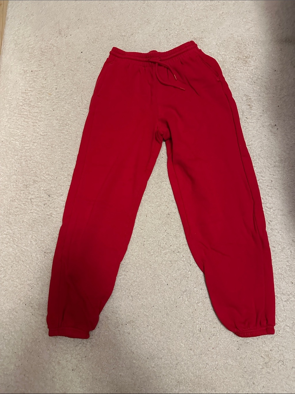 Red Pull-On Jogger Pants